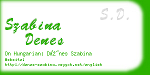 szabina denes business card